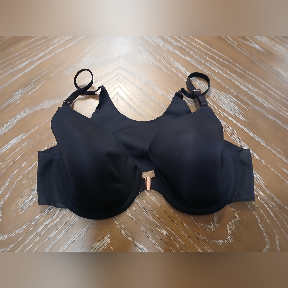 Soma Black Bra with Gold Details